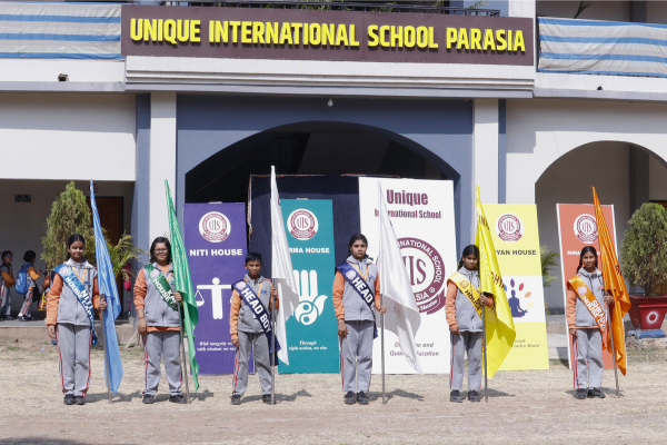 Students engaged in community service