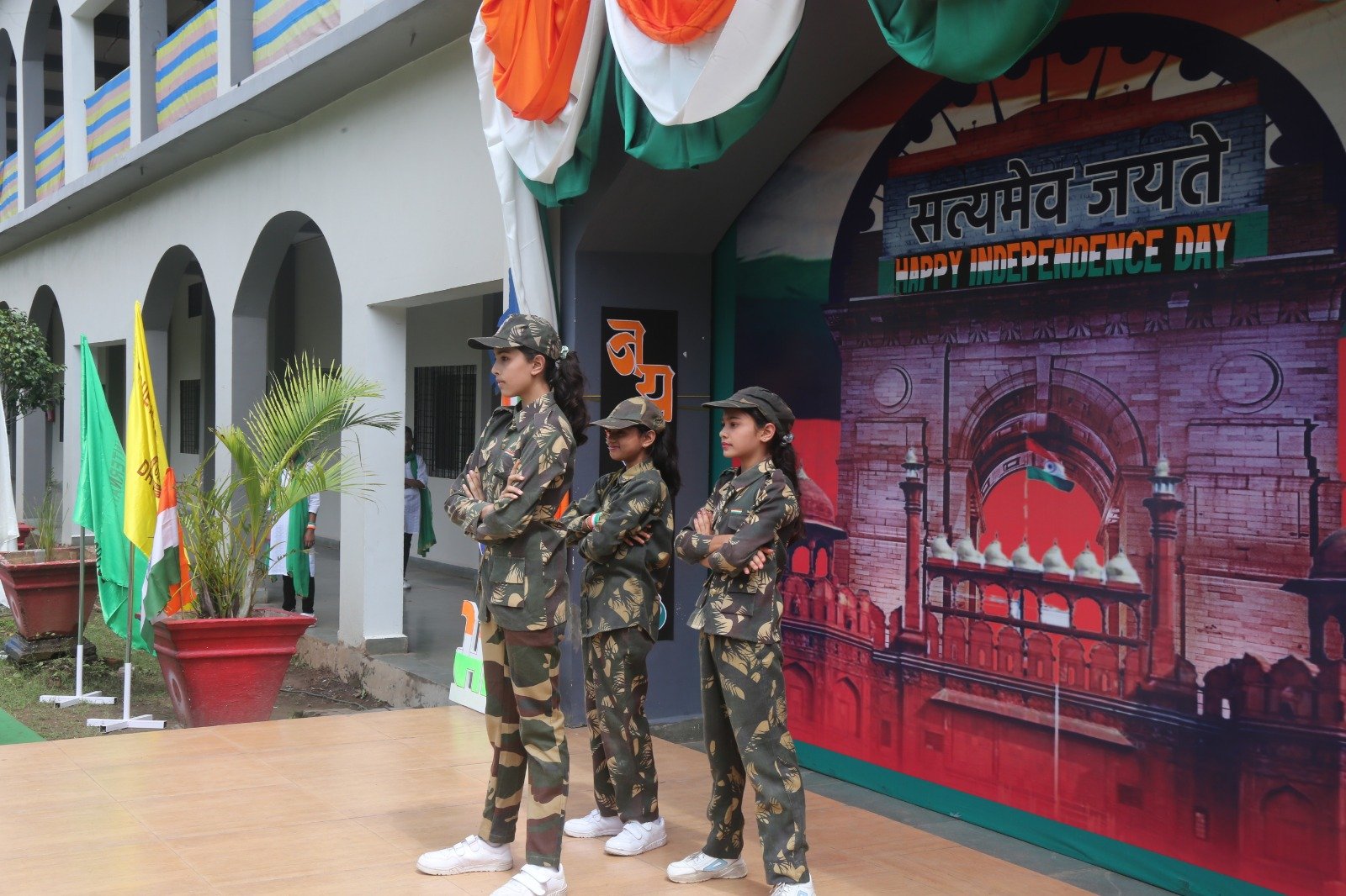 Students participating in personality development workshop