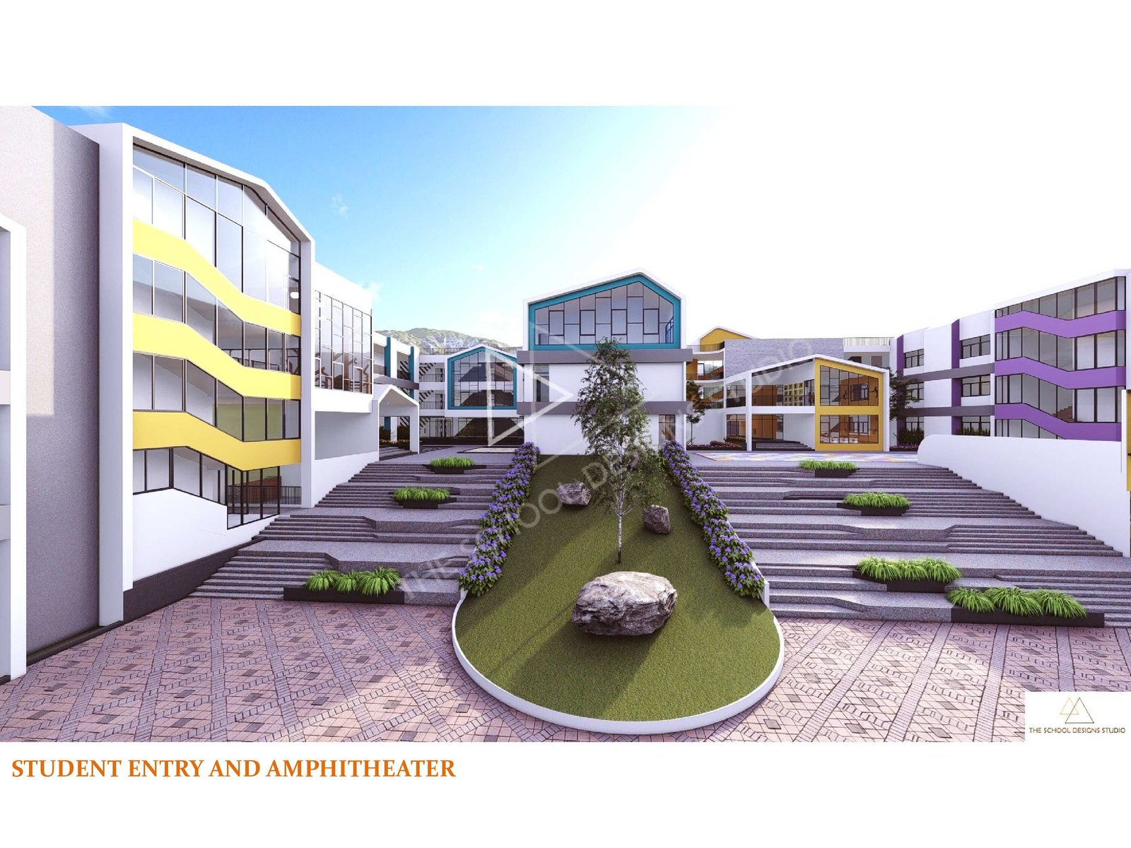 School Entry And Amphitheater